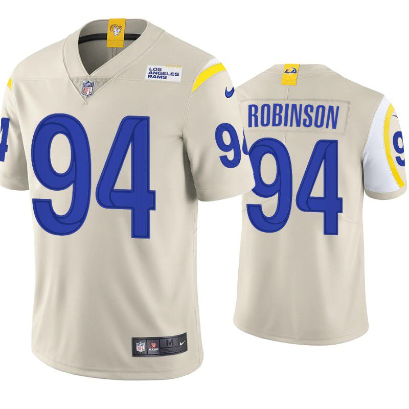 Men Los Angeles Rams 94 AShawn Robinson Nike Cream Limited NFL Jersey